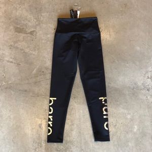 NWT onzie pure barre midi legging gunmetal script